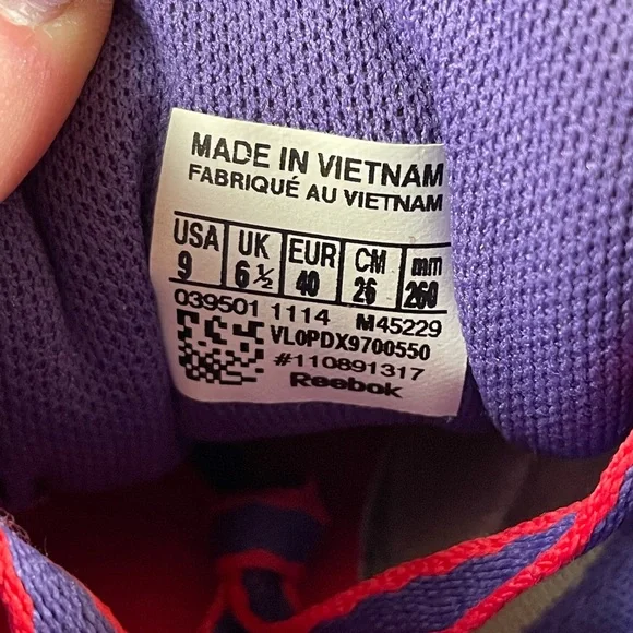 Reebok Realflex Train RS 2.0 Purple and Red Athletic Shoes, Womens Size 9 - Picture 6 of 6